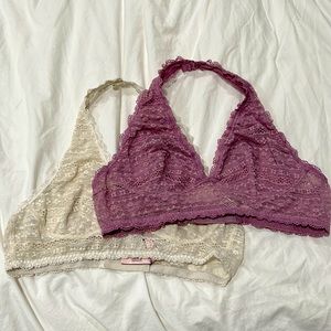 2 Victoria’s Secret halter bralettes